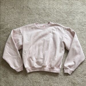 Skims cotton fleece classic crewneck barely pink